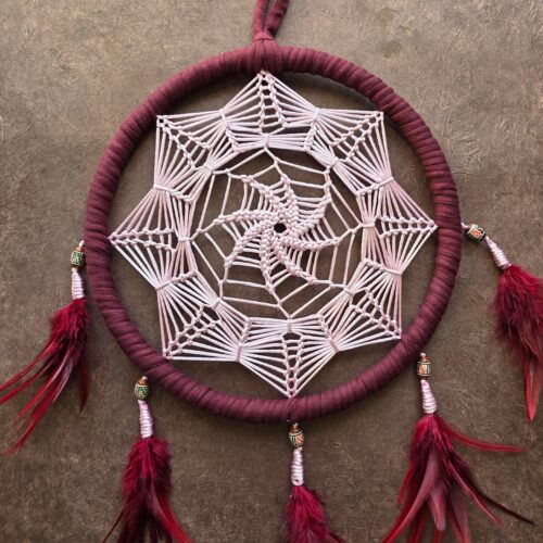 atrapasueños amarillo (21 cm de diámetro)