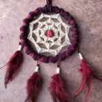 atrapasueños buda rojo y morado (16 cm)